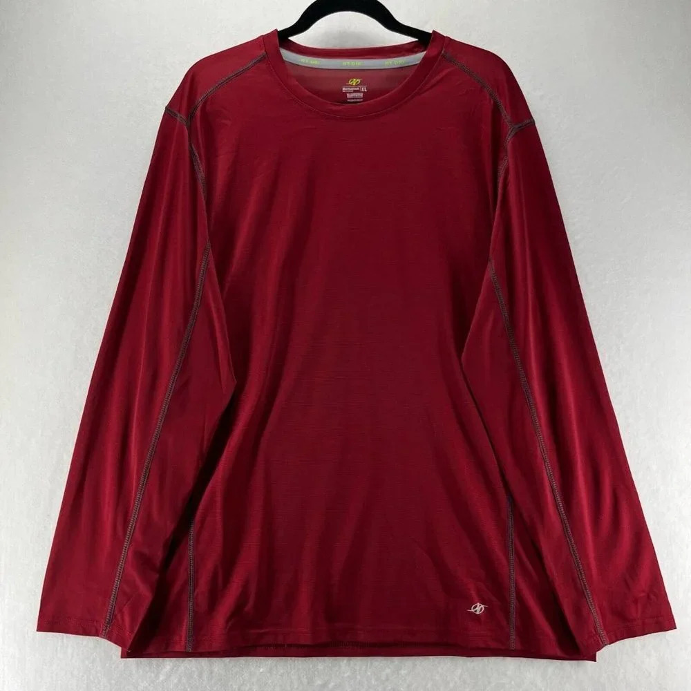 NordicTrack T-Shirt Mens Size XL Crewneck Long Sleeve Jersey Performance Red